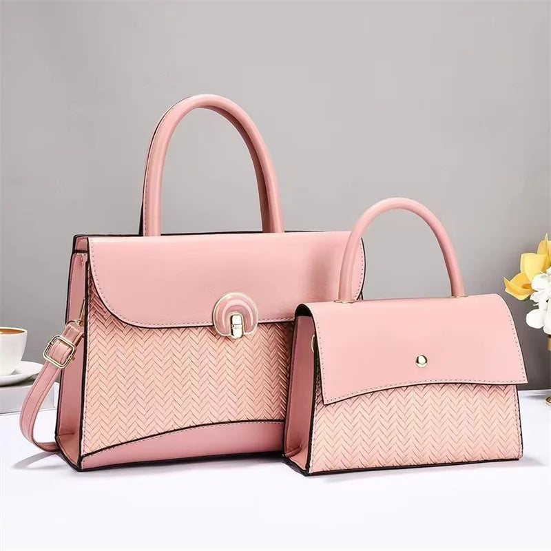 Ensemble Sacs à Main Femme 2025 – 3 Pièces en PU avec Fermeture Zippée et Bandoulière