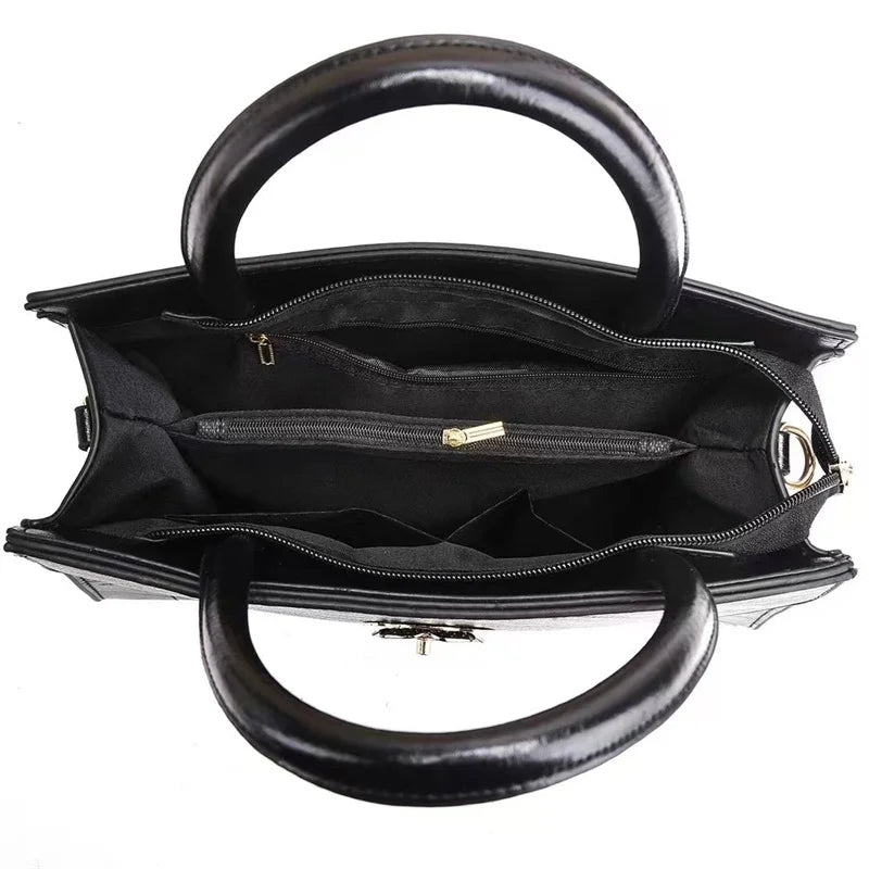 Ensemble Sacs à Main Femme 2025 – 3 Pièces en PU avec Fermeture Zippée et Bandoulière