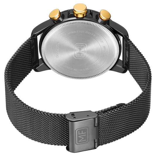 Montre Homme pour le sport à trois sous-cadrans et six aiguilles