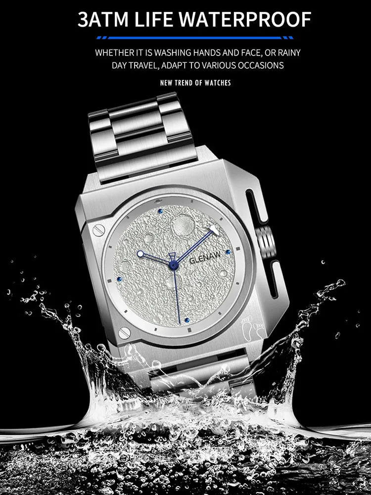 Montre homme - Cadran de lune